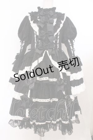 画像: Hoshibako Works / シャルロット デコラティヴワンピース  クロ×シロ O-26-02-21-011-LO-OP-IG-OS