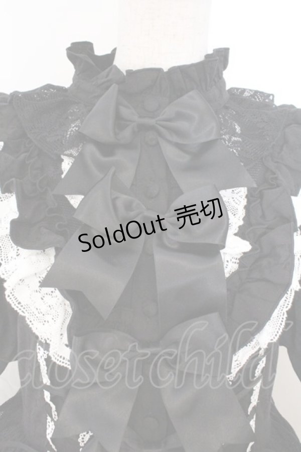 画像2: Hoshibako Works / シャルロット デコラティヴワンピース  クロ×シロ O-26-02-21-011-LO-OP-IG-OS (2)