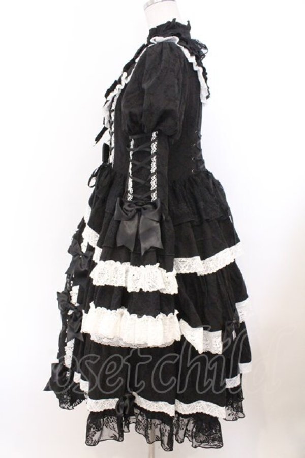 画像4: Hoshibako Works / シャルロット デコラティヴワンピース  クロ×シロ O-26-02-21-011-LO-OP-IG-OS (4)