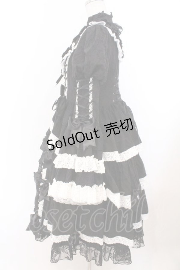 画像4: Hoshibako Works / シャルロット デコラティヴワンピース  クロ×シロ O-26-02-21-011-LO-OP-IG-OS (4)