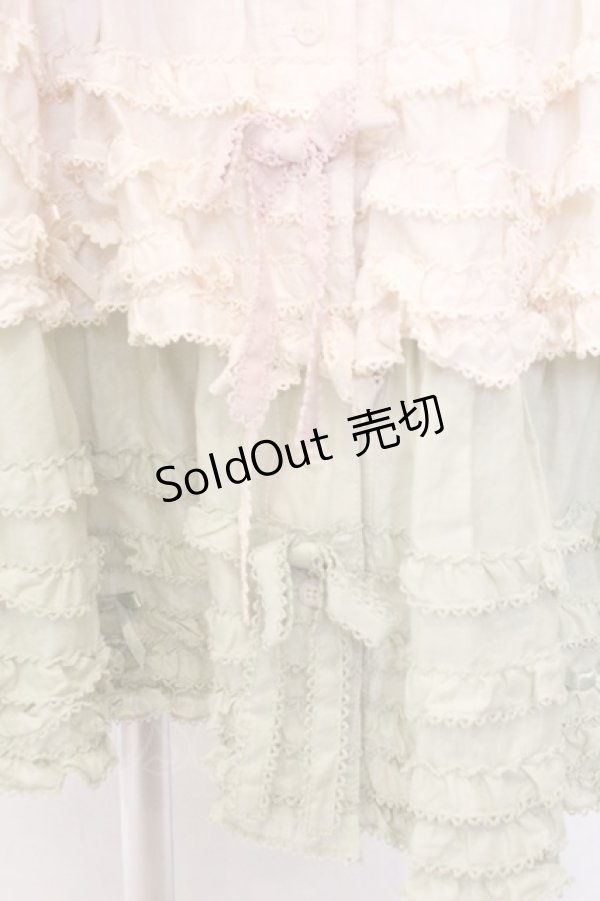 画像3: PINK HOUSE / 配色フリルスカート  ピンク×ハッカ O-26-02-21-017-LO-SK-OW-OS (3)