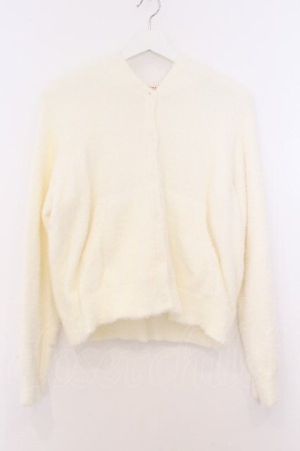 画像1: PINK HOUSE / うさぎの耳フード付きニットパーカー  キナリ O-26-02-21-019-LO-TO-OW-OS (1)