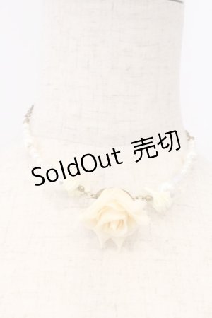 画像: LIZ LISA / 薔薇モチーフネックレス  シロ O-26-02-22-022-LO-AC-OW-OS