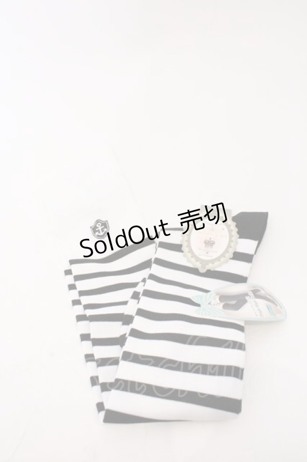 画像1: LOLITAその他 / ソックス  クロ×シロ O-26-02-22-024-LO-ZA-OW-OS (1)