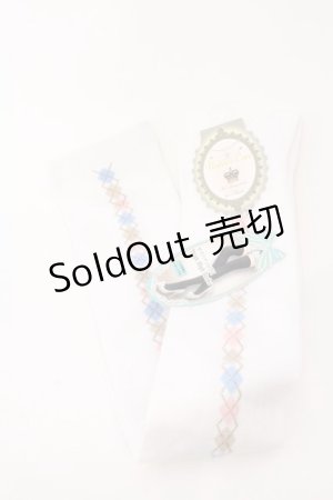 画像: LOLITAその他 / ソックス  シロ×アーガイル O-26-02-22-026-LO-ZA-OW-OS