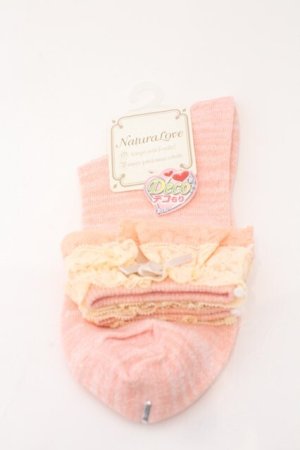 画像: LOLITAその他 / ソックス  ピンク O-26-02-22-029-LO-ZA-OW-OS