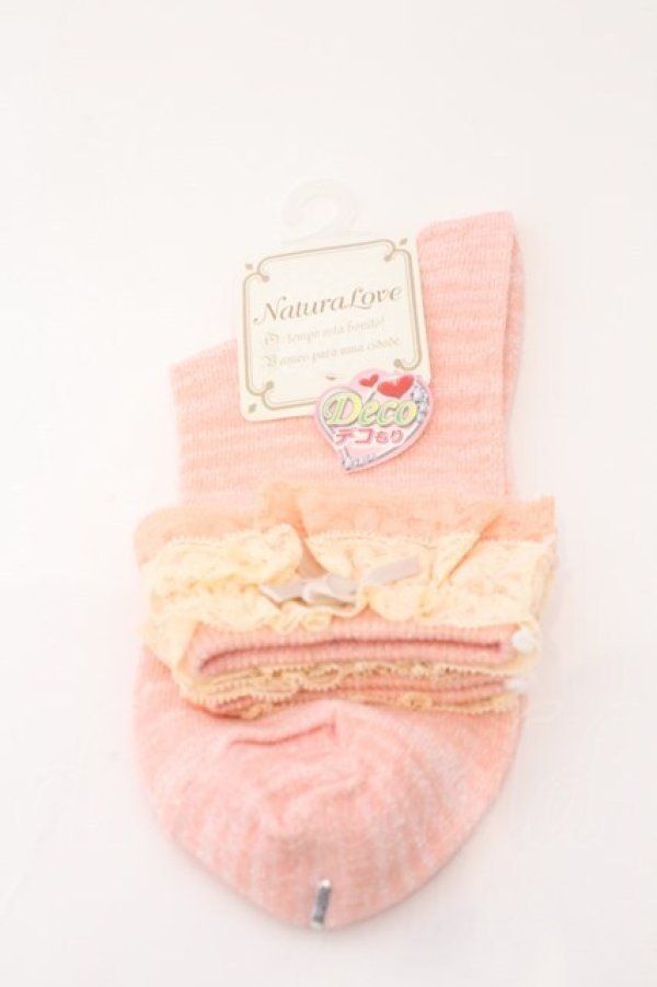 画像1: LOLITAその他 / ソックス  ピンク O-26-02-22-029-LO-ZA-OW-OS (1)