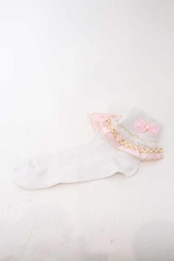 画像1: LOLITAその他 / ソックス  シロ O-26-02-22-050-LO-ZA-OW-OS (1)