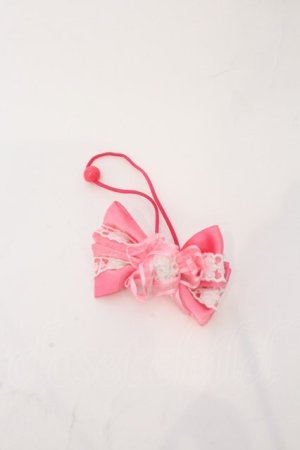 画像: MARBLE / リボンヘアゴム  ピンク O-26-02-22-070-GO-AC-IG-OS