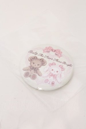 画像: BABY,THE STARS SHINE BRIGHT / くみゃちゃんのリボンとレース缶バッジ  アイボリー O-26-02-22-077-BA-AC-IG-OS