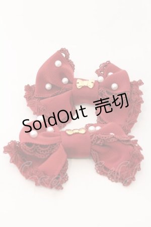 画像: Angelic Pretty / ドルチェパールリボンクリップSet  アカ O-26-02-22-080-AP-AC-IG-OS