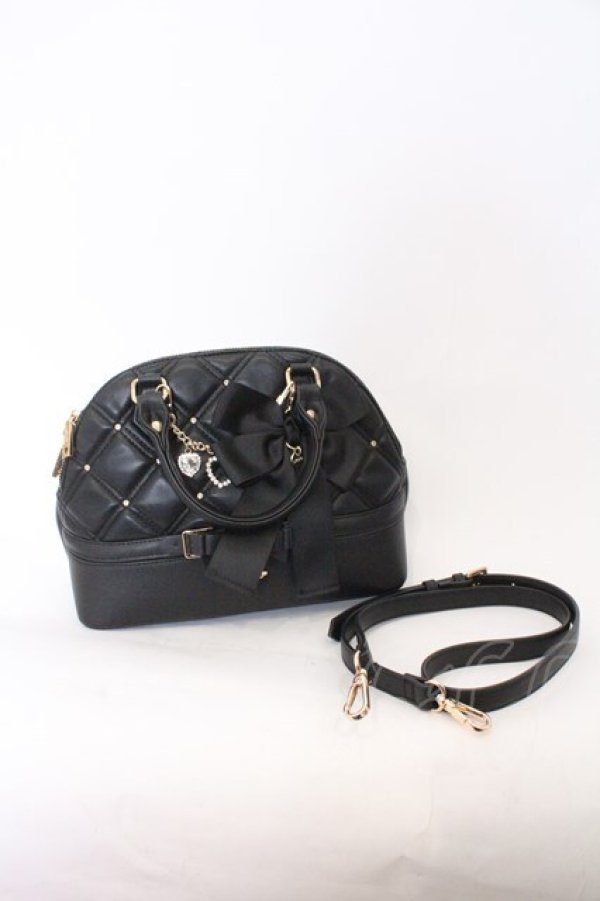 画像4: LIZ LISA / ビジューキルティングハンドバッグ  クロ O-26-02-22-084-LO-BG-IG-OS (4)