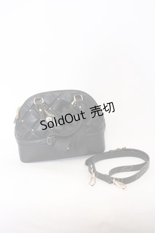 画像4: LIZ LISA / ビジューキルティングハンドバッグ  クロ O-26-02-22-084-LO-BG-IG-ZTK031 (4)