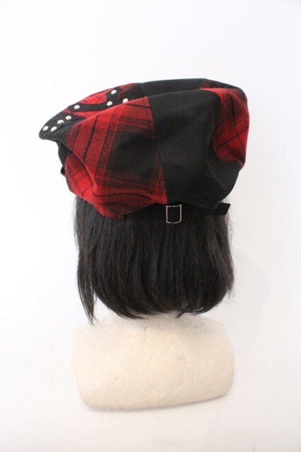 画像2: Grrr the Lipper / 二次元キャスケット〜刺〜  レッド×ブラック O-26-02-22-085-0-AC-IG-OS (2)