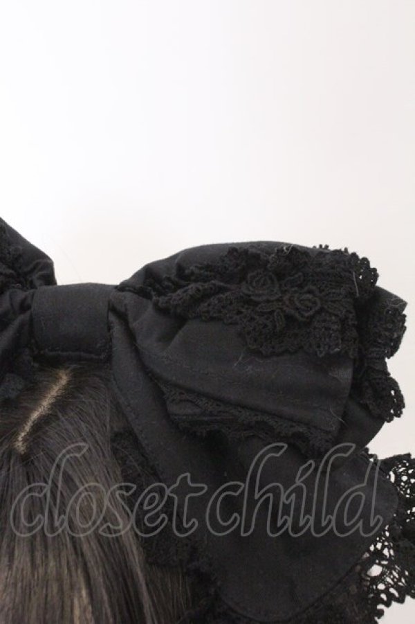 画像2: BABY,THE STARS SHINE BRIGHT / リリアンヌカチューシャ  クロ×クロ O-26-02-22-086-BA-AC-IG-OS (2)