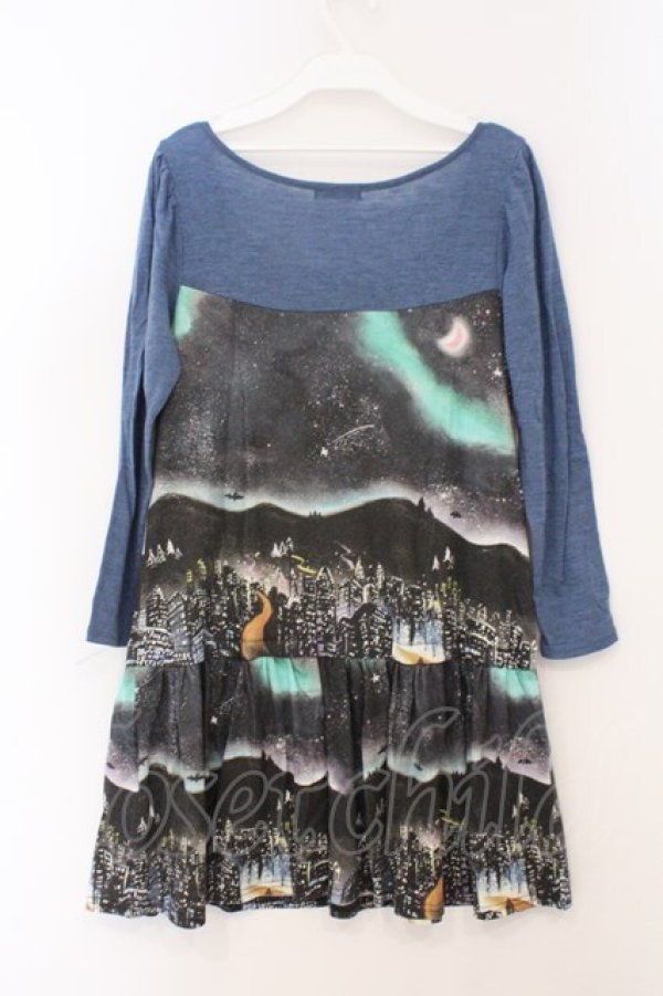 画像3: MILK / Aurora cityワンピース  オーロラ柄×ブルー O-26-02-23-023-ML-OP-OW-OS (3)