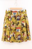 画像1: Jane Marple / Wolf and Seven kidsプリントのミニスカート M イエロー O-26-02-23-026-JM-OP-OW-OS (1)