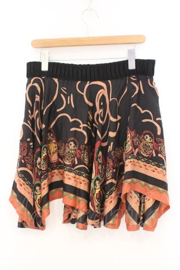 画像3: Jane Marple Dans Le Salon / マトリョーシカプリントスカート M クロ O-26-02-23-027-JM-OP-OW-OS (3)