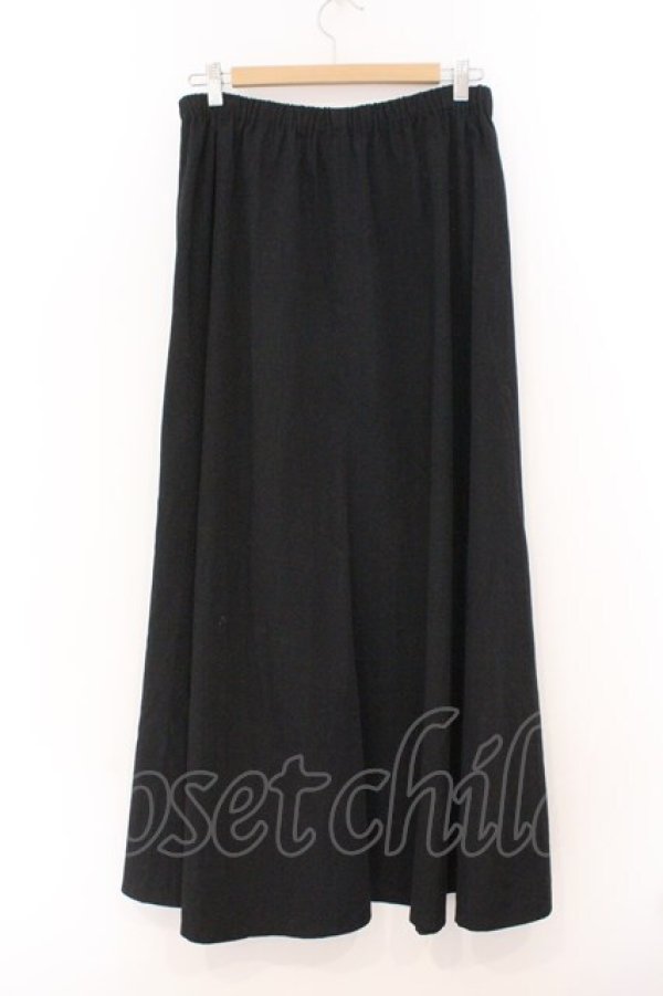画像3: h.NAOTO / コットンロングスカート  ブラック O-26-02-23-028-HN-SK-OW-OS (3)