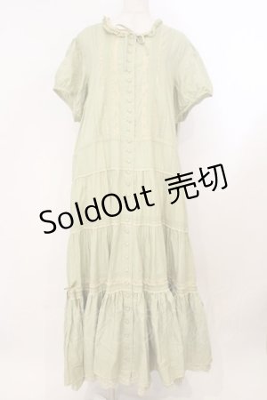 画像: PINK HOUSE / ピコレースタックロングワンピース【お直しあり】  グリーン O-26-02-23-003-LO-OP-IG-OS