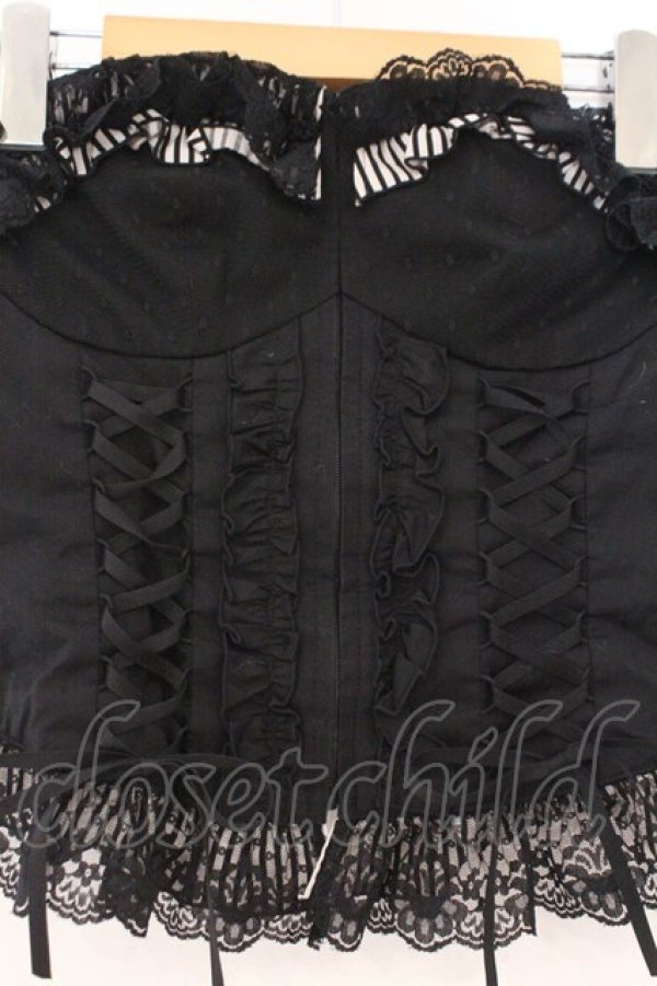 画像2: PEACE NOW / ホルターリボン付きストライプビスチェ M ブラック O-26-02-23-029-PU-TO-OW-OS (2)