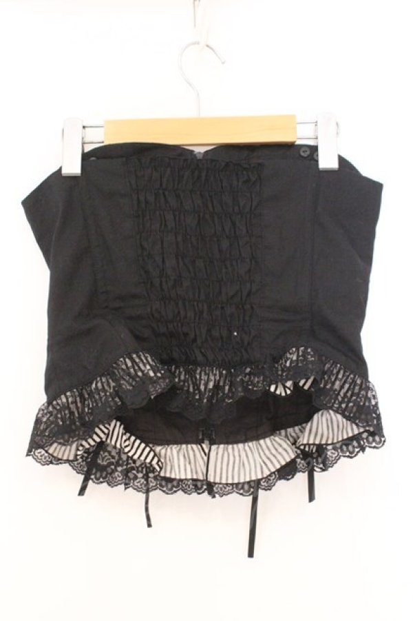 画像3: PEACE NOW / ホルターリボン付きストライプビスチェ M ブラック O-26-02-23-029-PU-TO-OW-OS (3)