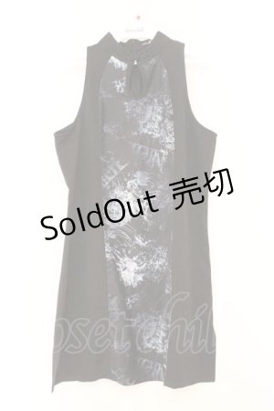 画像: NieR Clothing / ノースリーブチャイナワンピース F ブラック O-26-02-23-031-PU-OP-YM-OS