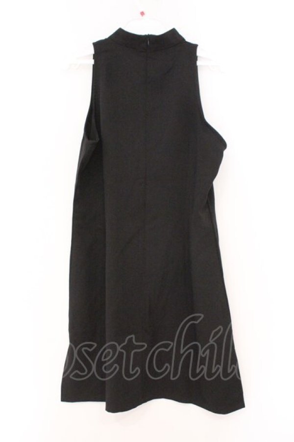 画像3: NieR Clothing / ノースリーブチャイナワンピース F ブラック O-26-02-23-031-PU-OP-YM-OS (3)