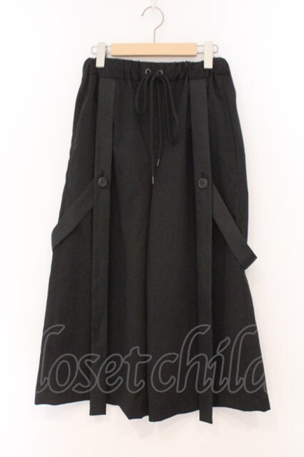 画像1: MiDiom / サスペンダーワイドパンツ M ブラック O-26-02-23-032-PU-PA-YM-OS (1)