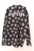 画像3: ALTER VENOMV / Eye総柄ビッグシャツ  ブラック O-26-02-23-034-PU-BL-YM-OS (3)