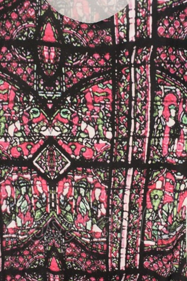 画像2: ALTER VENOMV / ステンドグラスUネックTシャツ M マルチ O-26-02-23-036-PU-TS-YM-OS (2)