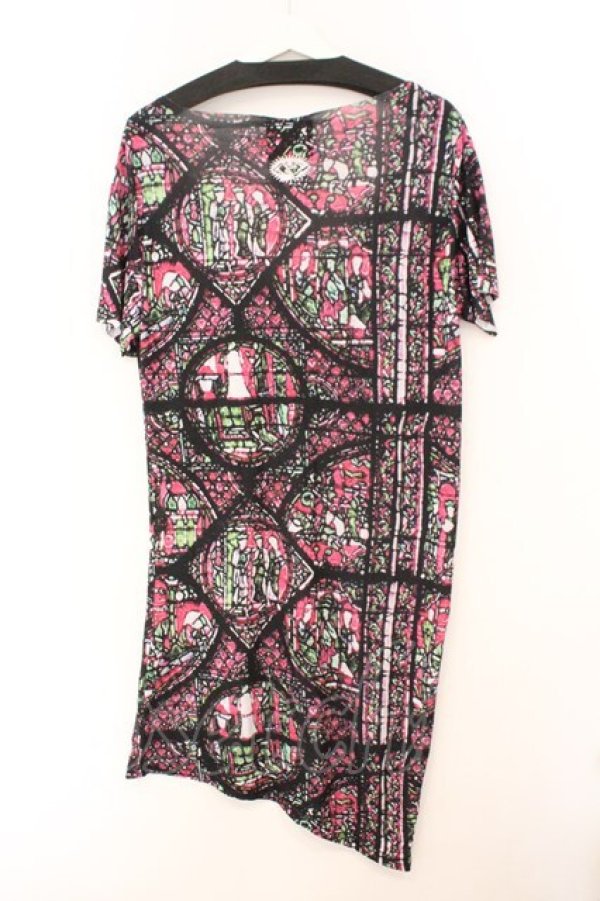 画像3: ALTER VENOMV / ステンドグラスUネックTシャツ M マルチ O-26-02-23-036-PU-TS-YM-OS (3)