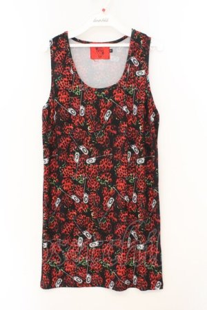 画像: ALTER VENOMV / チェリーセーフティーピンタンクトップ M レッドｘブラック O-26-02-23-037-PU-TO-YM-OS