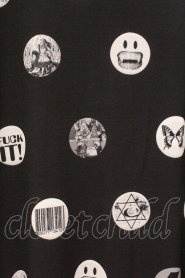 画像2: ALTER VENOMV / ドットアイコンBIGカットソー M ブラック O-26-02-23-040-PU-TO-YM-OS (2)