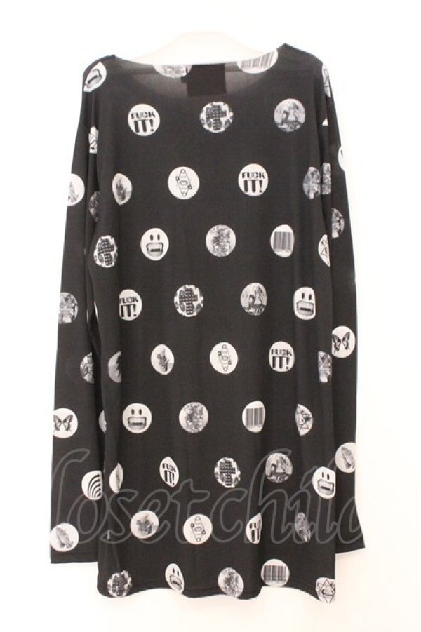 画像3: ALTER VENOMV / ドットアイコンBIGカットソー M ブラック O-26-02-23-040-PU-TO-YM-OS (3)