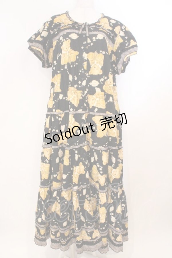 画像1: PINK HOUSE / テディワンピース【お直しあり】  クロ O-26-02-23-004-LO-OP-IG-OS (1)