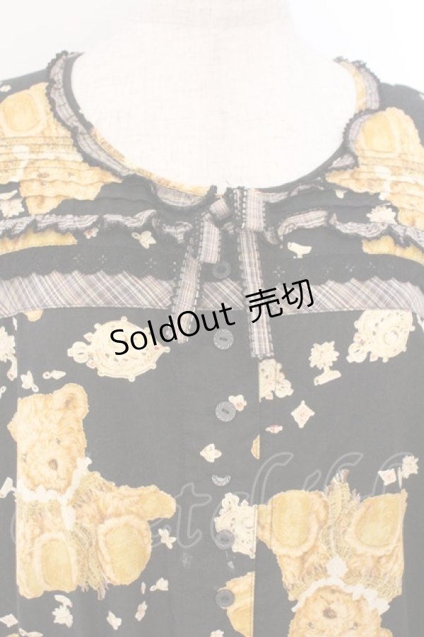 画像2: PINK HOUSE / テディワンピース【お直しあり】  クロ O-26-02-23-004-LO-OP-IG-OS (2)