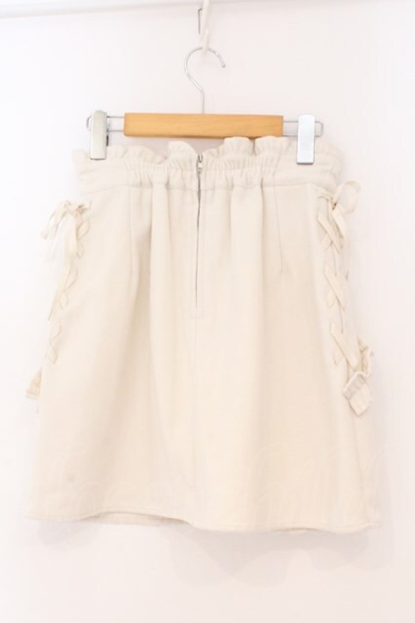 画像2: Honey Cinnamon / ダブルレースアップ起毛スカート F アイボリー O-26-02-23-049-LO-SK-OW-OS (2)