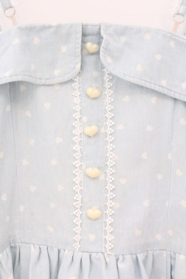 画像2: TRALALA / ハートドットキャミワンピース  サックス O-26-02-23-050-LO-OP-OW-OS (2)