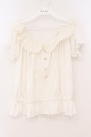 画像: Lizmelo / レース襟トップス L シロ O-26-02-23-052-LO-TO-OW-OS