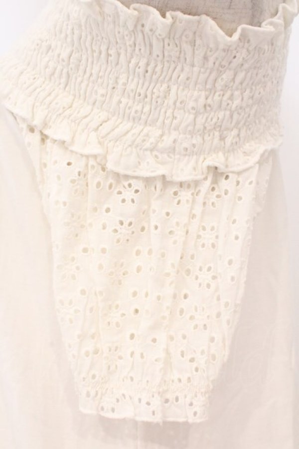 画像3: Lizmelo / レース切り替えオフショルプルオーバー M シロ O-26-02-23-053-LO-TO-OW-OS (3)