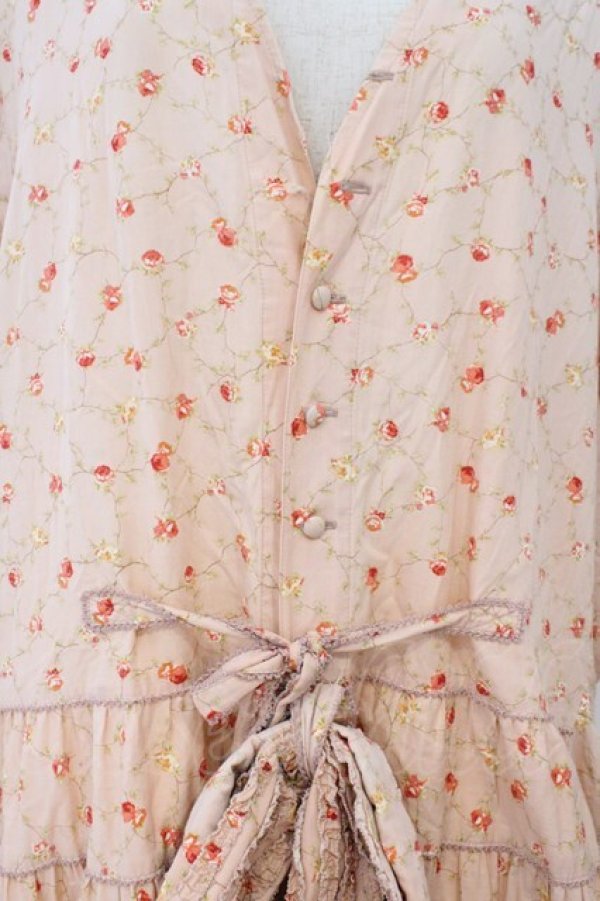 画像2: WONDERFUL WORLD / ローズ格子柄ワンピース【改造品】  ピンク O-26-02-23-001-LO-OP-IG-OS (2)