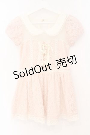 画像: LIZ LISA / フロントレースアップ総レーストップス  ピンク O-26-02-23-057-LO-TO-OW-OS