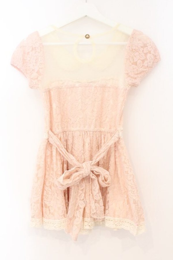 画像4: LIZ LISA / フロントレースアップ総レーストップス  ピンク O-26-02-23-057-LO-TO-OW-OS (4)