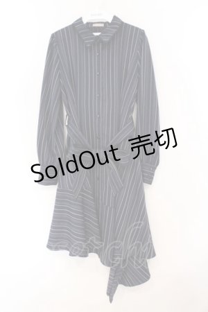 画像: axes femme POETIQUE / アシメシャツワンピース M ネイビー O-26-02-23-061-AX-OP-OW-OS