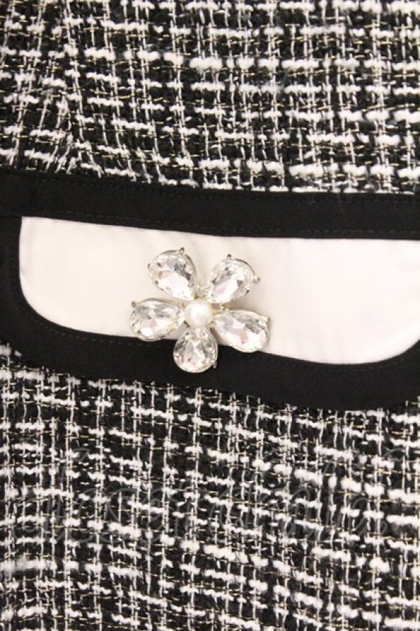 画像2: Swankiss / ビジューツイードワンピース F クロ O-26-02-23-063-CA-OP-OW-OS (2)