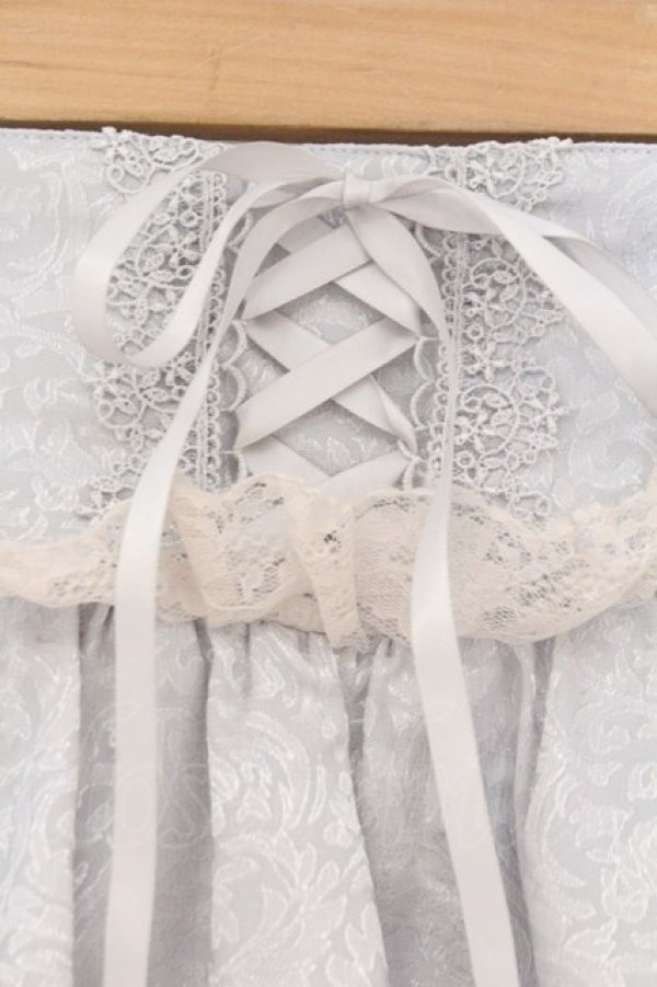 画像2: Secret Honey / サテンジャガードスカート  サックス O-26-02-23-066-CA-SK-OW-OS (2)