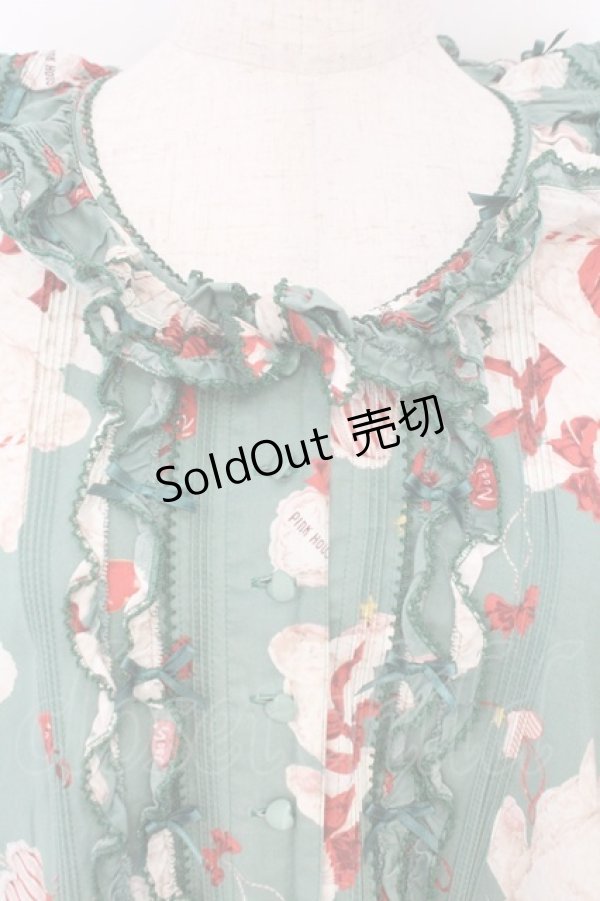 画像2: PINK HOUSE / ツインラビットワンピース【お直しあり】  グリーン O-26-02-23-005-LO-OP-IG-OS (2)