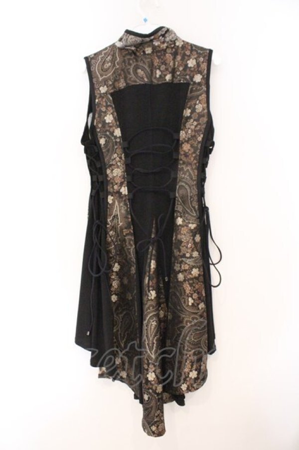 画像3: Qutie Frash / 和柄チャイナワンピ  ブラウン O-26-02-23-071-QU-OP-OW-OS (3)