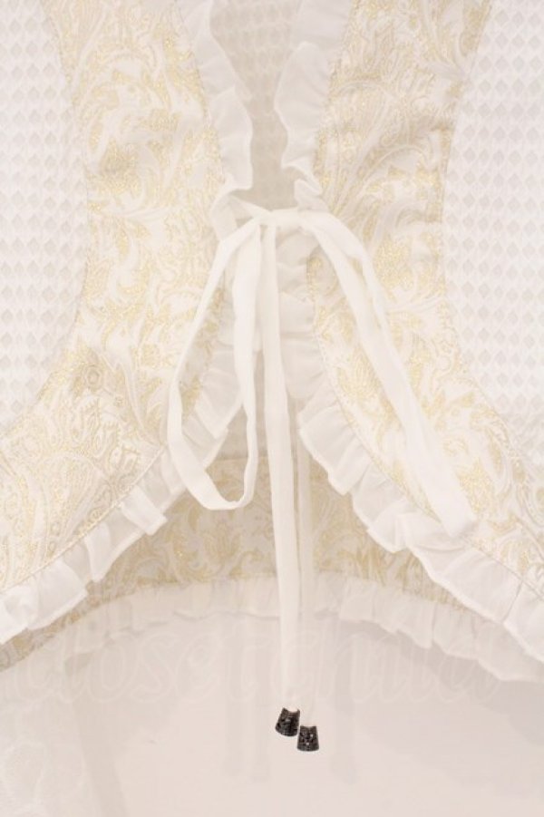 画像2: Qutie Frash / 蜘蛛メッシュショートカーディガン  ホワイト O-26-02-23-073-QU-TO-OW-OS (2)